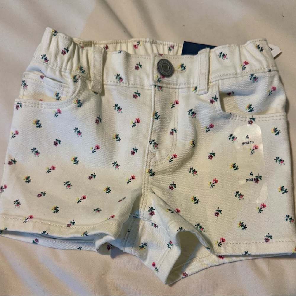 GAP Kids White Floral Shorts NWT